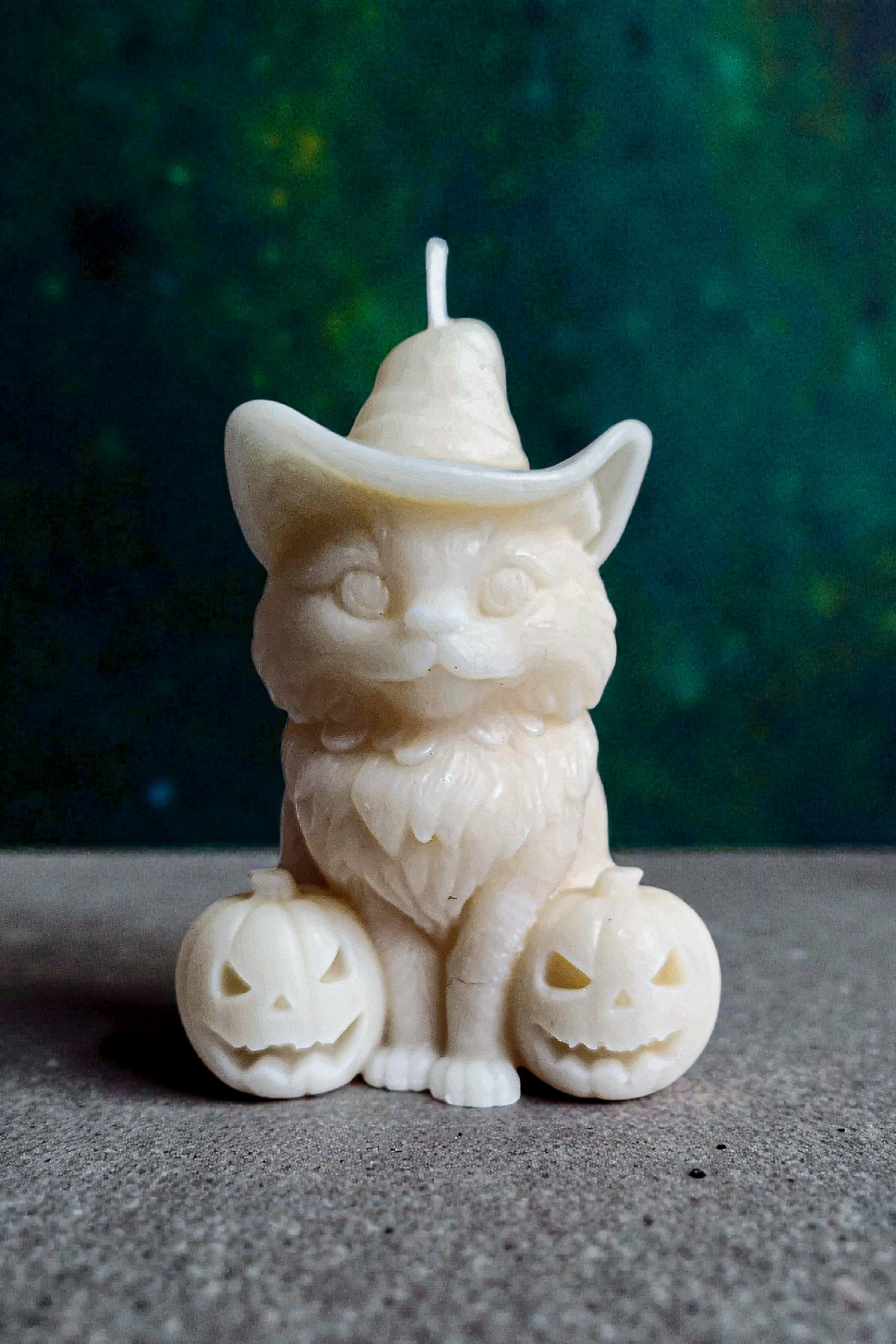 Enchanted Pumpkin Cat Candle