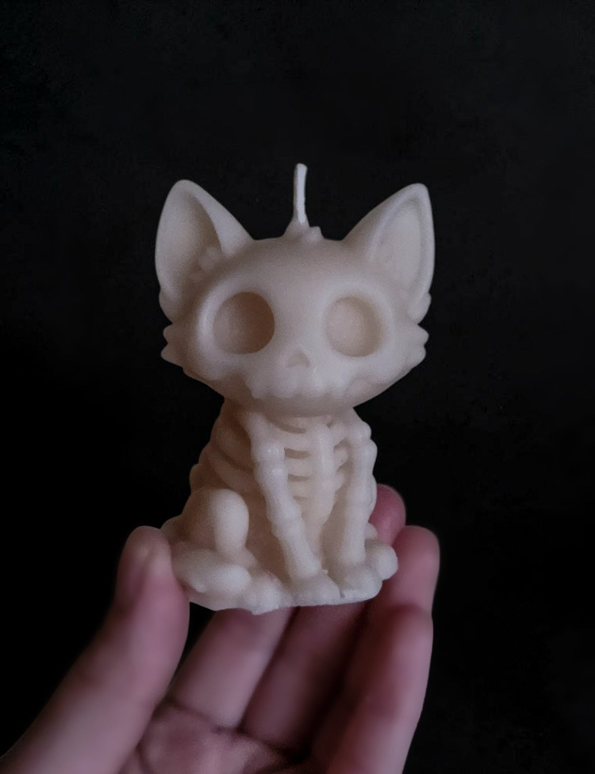 Skeleton Kitty Candle