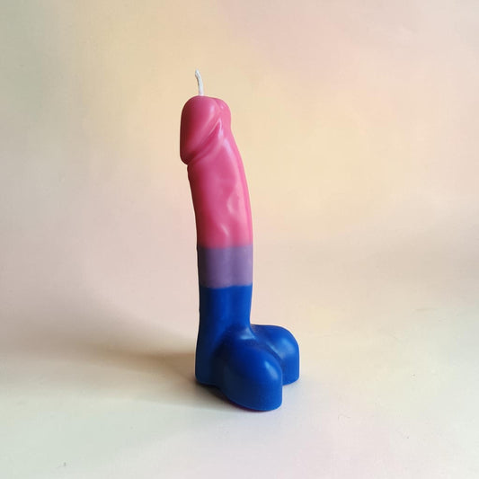 Bi Pride Flag Penis Candle (6 Inch) (Large)