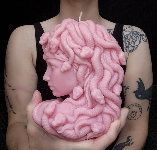 Medusa's Gaze: Blushing Hex Candle (Large)