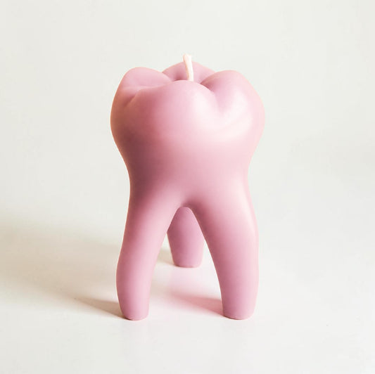 Pink Whisper Tooth Candle (Large)
