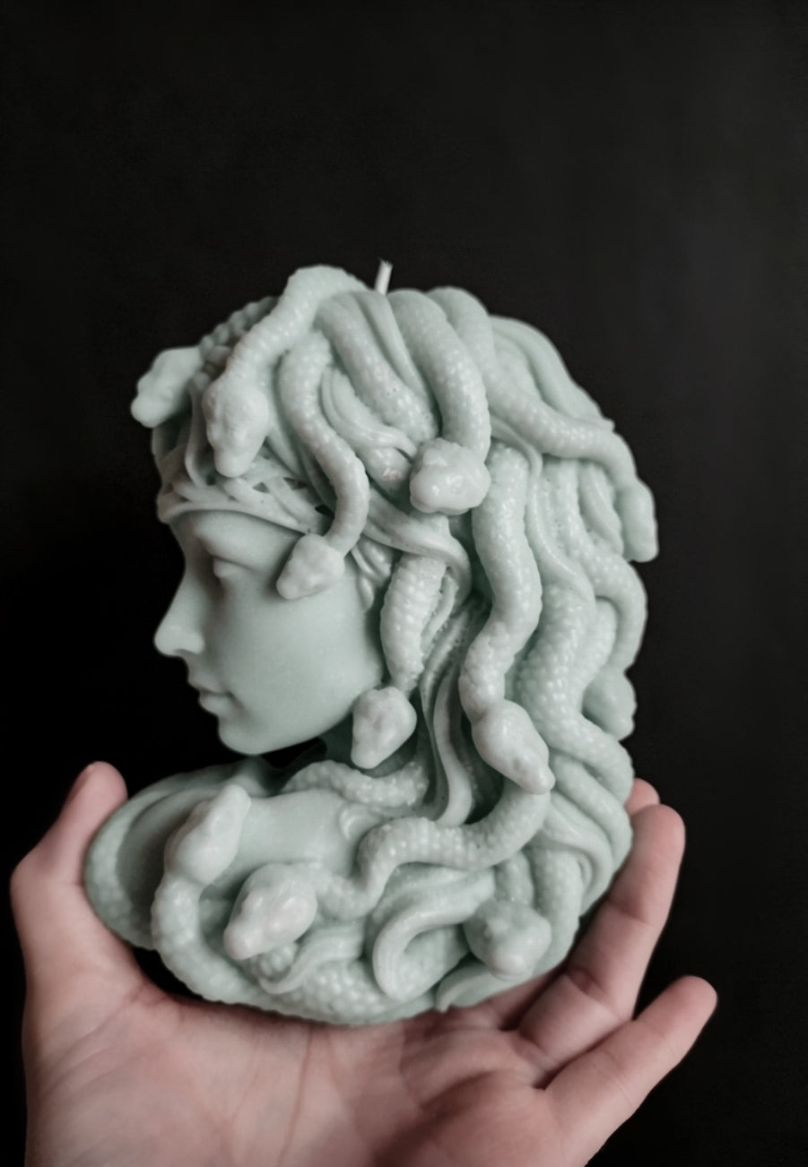 Medusa's Gaze: Celadon Whisper Candle (Large)